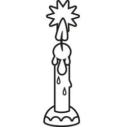 Desenhos para colorir: Vela de Natal - Páginas para Colorir Imprimíveis Gratuitamente