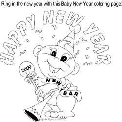 Página para colorir: Ano Novo (Feriados e Ocasiões Especiais) #60763 - Páginas para Colorir Imprimíveis Gratuitamente