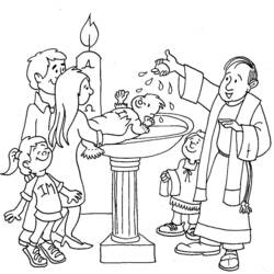 Página para colorir: Batismo (Feriados e Ocasiões Especiais) #57455 - Páginas para Colorir Imprimíveis Gratuitamente