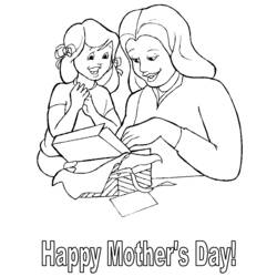 Página para colorir: Dia das Mães (Feriados e Ocasiões Especiais) #129781 - Páginas para Colorir Imprimíveis Gratuitamente