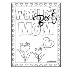 Página para colorir: Dia das Mães (Feriados e Ocasiões Especiais) #130001 - Páginas para Colorir Imprimíveis Gratuitamente