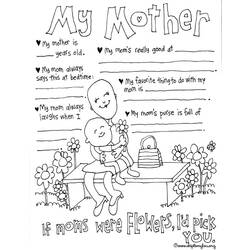 Página para colorir: Dia das Mães (Feriados e Ocasiões Especiais) #130021 - Páginas para Colorir Imprimíveis Gratuitamente