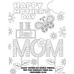 Página para colorir: Dia das Mães (Feriados e Ocasiões Especiais) #130022 - Páginas para Colorir Imprimíveis Gratuitamente
