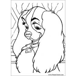 Página para colorir: A Dama e o Vagabundo (Filmes animados) #133456 - Páginas para Colorir Imprimíveis Gratuitamente