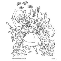 Página para colorir: Alice no Pais das Maravilhas (Filmes animados) #127898 - Páginas para Colorir Imprimíveis Gratuitamente