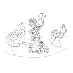 Página para colorir: Alice no Pais das Maravilhas (Filmes animados) #128024 - Páginas para Colorir Imprimíveis Gratuitamente