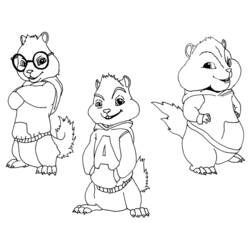 Página para colorir: Alvin e os Esquilos (Filmes animados) #128241 - Páginas para Colorir Imprimíveis Gratuitamente