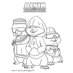 Página para colorir: Alvin e os Esquilos (Filmes animados) #128248 - Páginas para Colorir Imprimíveis Gratuitamente