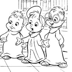 Página para colorir: Alvin e os Esquilos (Filmes animados) #128250 - Páginas para Colorir Imprimíveis Gratuitamente