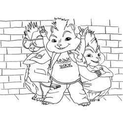 Página para colorir: Alvin e os Esquilos (Filmes animados) #128251 - Páginas para Colorir Imprimíveis Gratuitamente