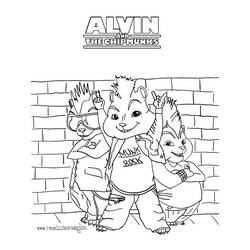 Página para colorir: Alvin e os Esquilos (Filmes animados) #128263 - Páginas para Colorir Imprimíveis Gratuitamente