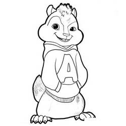 Página para colorir: Alvin e os Esquilos (Filmes animados) #128282 - Páginas para Colorir Imprimíveis Gratuitamente