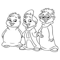 Página para colorir: Alvin e os Esquilos (Filmes animados) #128304 - Páginas para Colorir Imprimíveis Gratuitamente