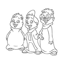Página para colorir: Alvin e os Esquilos (Filmes animados) #128332 - Páginas para Colorir Imprimíveis Gratuitamente