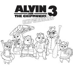 Página para colorir: Alvin e os Esquilos (Filmes animados) #128338 - Páginas para Colorir Imprimíveis Gratuitamente