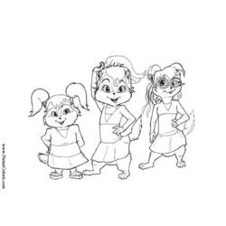 Página para colorir: Alvin e os Esquilos (Filmes animados) #128399 - Páginas para Colorir Imprimíveis Gratuitamente