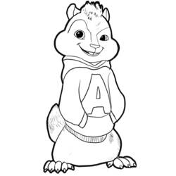 Página para colorir: Alvin e os Esquilos (Filmes animados) #128424 - Páginas para Colorir Imprimíveis Gratuitamente