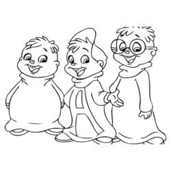 Página para colorir: Alvin e os Esquilos (Filmes animados) #128480 - Páginas para Colorir Imprimíveis Gratuitamente