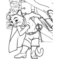 Página para colorir: O Gato de Botas (Filmes animados) #170615 - Páginas para Colorir Imprimíveis Gratuitamente