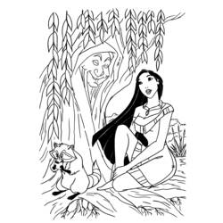 Página para colorir: Pocahontas (Filmes animados) #131329 - Páginas para Colorir Imprimíveis Gratuitamente