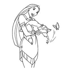 Página para colorir: Pocahontas (Filmes animados) #131348 - Páginas para Colorir Imprimíveis Gratuitamente