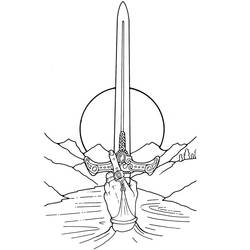 Desenhos para colorir: A Espada Mágica - Páginas para Colorir Imprimíveis Gratuitamente
