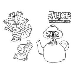 Desenho Alice no País das Maravilhas (Filmes de Animação) #202827 para imprimir e colorir
