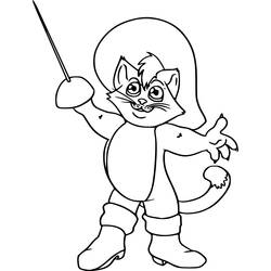 Página para colorir: Gato de Botas (Filmes de Animação) #170611 - Páginas para Colorir Imprimíveis Gratuitamente