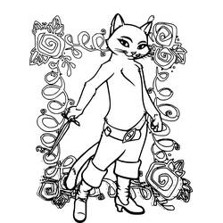 Página para colorir: Gato de Botas (Filmes de Animação) #170614 - Páginas para Colorir Imprimíveis Gratuitamente