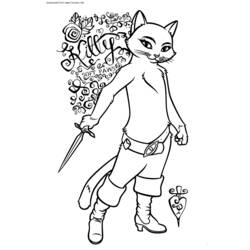 Página para colorir: Gato de Botas (Filmes de Animação) #170618 - Páginas para Colorir Imprimíveis Gratuitamente