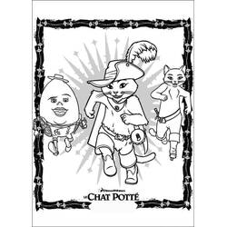 Página para colorir: Gato de Botas (Filmes de Animação) #206812 - Páginas para Colorir Imprimíveis Gratuitamente