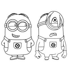 Página para colorir: Minions (Filmes de Animação) #72077 - Páginas para Colorir Imprimíveis Gratuitamente