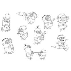 Página para colorir: Minions (Filmes de Animação) #72114 - Páginas para Colorir Imprimíveis Gratuitamente