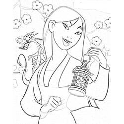 Desenhos para colorir: Mulan - Páginas para Colorir Imprimíveis Gratuitamente