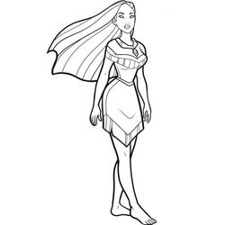 Desenhos para colorir: Pocahontas - Páginas para Colorir Imprimíveis Gratuitamente