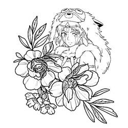 Desenhos para colorir: Princess Mononoke - Páginas para Colorir Imprimíveis Gratuitamente