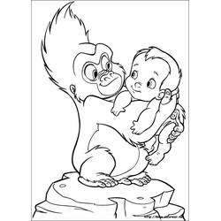 Página para colorir: Tarzan (Filmes de Animação) #131090 - Páginas para Colorir Imprimíveis Gratuitamente