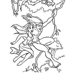 Página para colorir: Tarzan (Filmes de Animação) #131110 - Páginas para Colorir Imprimíveis Gratuitamente