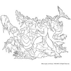 Página para colorir: Tarzan (Filmes de Animação) #131179 - Páginas para Colorir Imprimíveis Gratuitamente