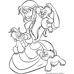 Página para colorir: Tarzan (Filmes de Animação) #131293 - Páginas para Colorir Imprimíveis Gratuitamente