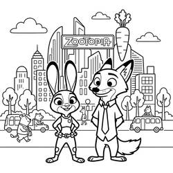 Zootopia - Desenhos para colorir gratuitos