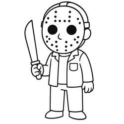 Desenho Jason Voorhees (Filmes e Séries de TV) #222075 para imprimir e colorir