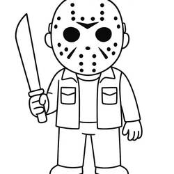 Jason Voorhees - Desenhos para colorir gratuitos