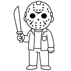 Desenho Jason Voorhees (Filmes e Séries de TV) #222088 para imprimir e colorir