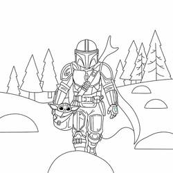 Desenho Mandaloriano (Filmes e Séries de TV) #222066 para imprimir e colorir