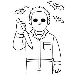 Desenho Michael Myers (Filmes e Séries de TV) #222106 para imprimir e colorir