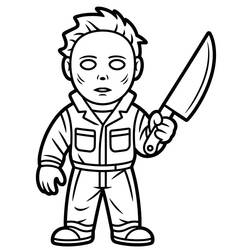 Desenho Michael Myers (Filmes e Séries de TV) #222112 para imprimir e colorir