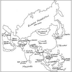 Desenho Ásia (Geografia e Lugares) #194210 para imprimir e colorir