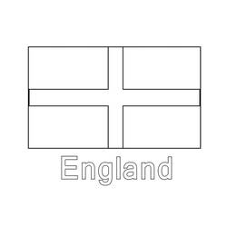 Desenhos para colorir: Bandeira da Inglaterra - Páginas para Colorir Imprimíveis Gratuitamente