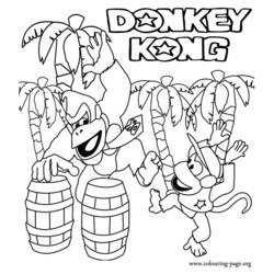 Página para colorir: burro kong (Jogos de vídeo) #112163 - Páginas para Colorir Imprimíveis Gratuitamente